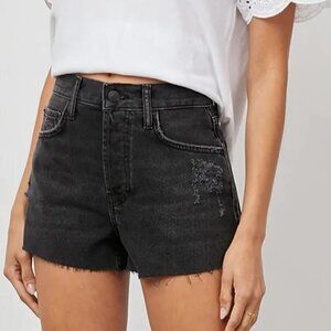 Rails Fairfax high rise cut-off jean shorts denim ash black distressing new 30